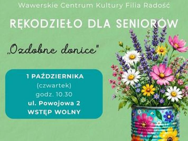 Rękodzieło dla seniorów - Malowane doniczki