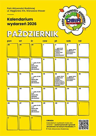 Jesteście gotowi? Przypominamy się z wydarzeniami w Parku Aktywności Rodzinnej 2026