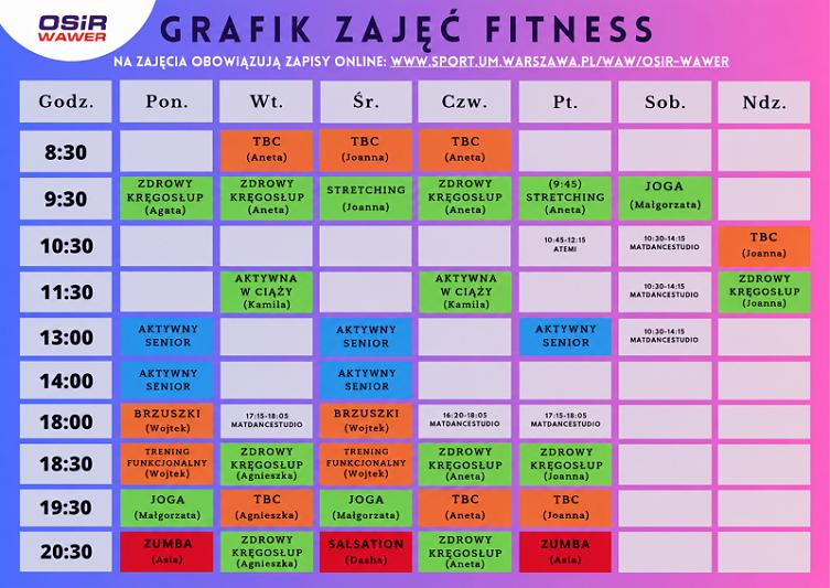 Zapisy na zajęcia fitness. Dołącz do nas.