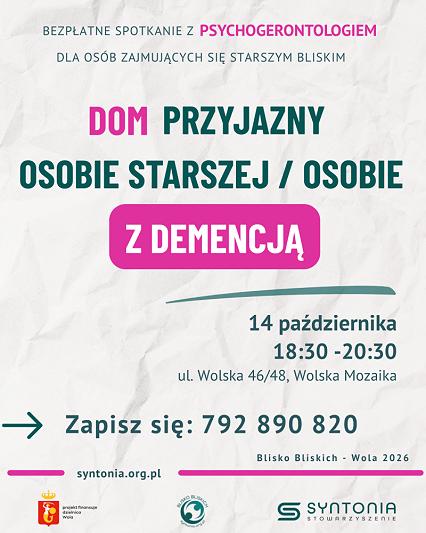 Dom i mieszkanie przyjazne osobie starszej, w tym z demencją.